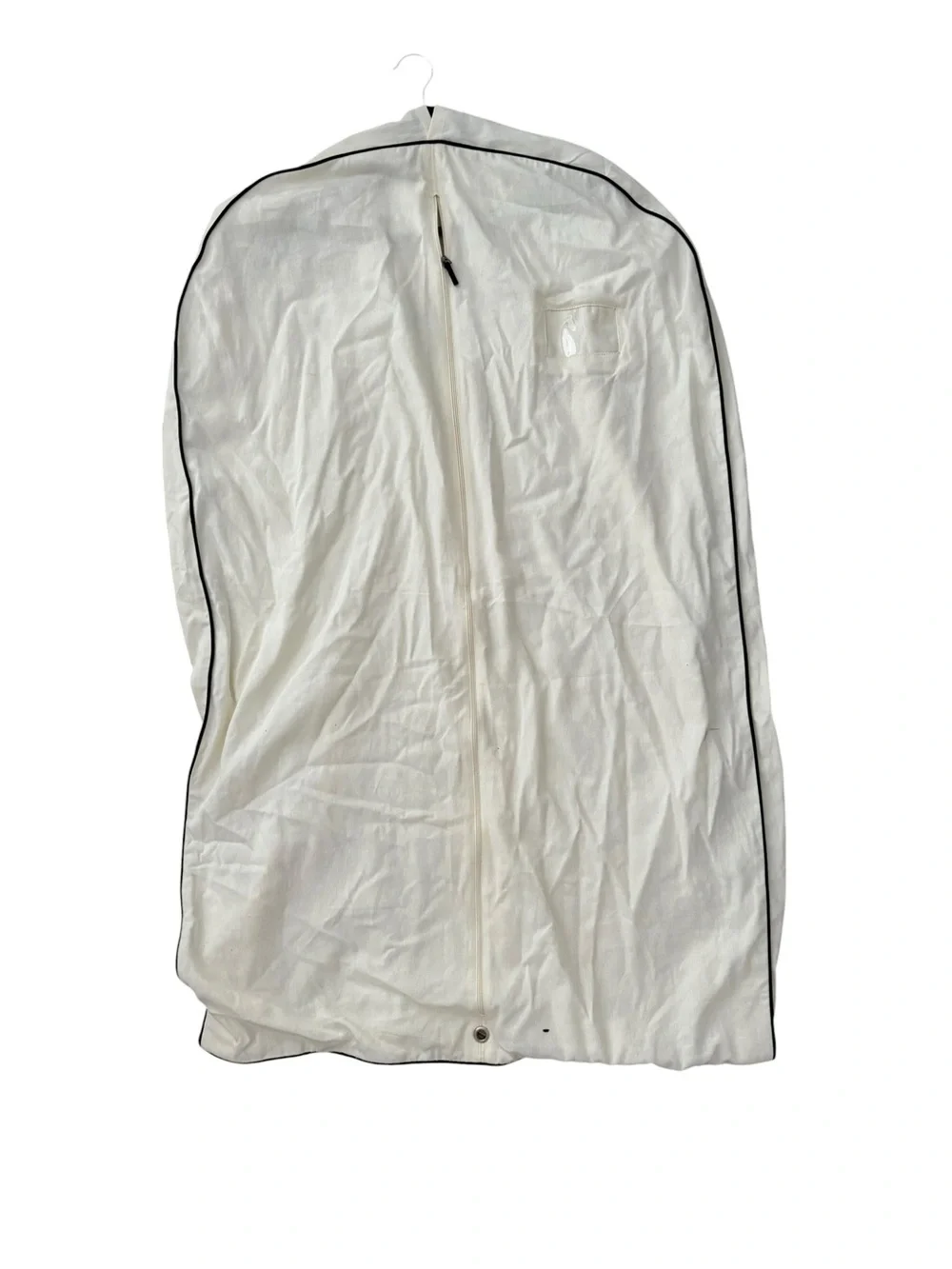 Fendi White Garment Bag with Black Trim